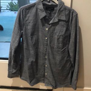 Banana Republic Chambray polka dot shirt